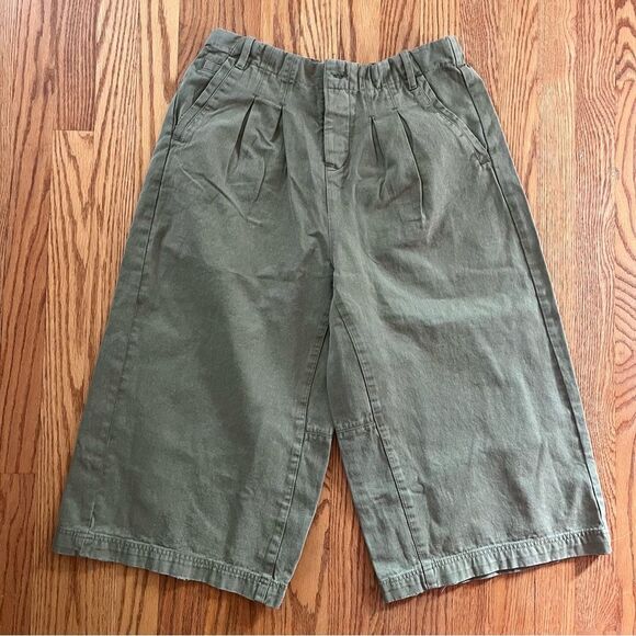 NWT Free People Hard Rain Gaucho Cropped Cargo Pants Washed Pine Size 0 - Picture 5 of 13